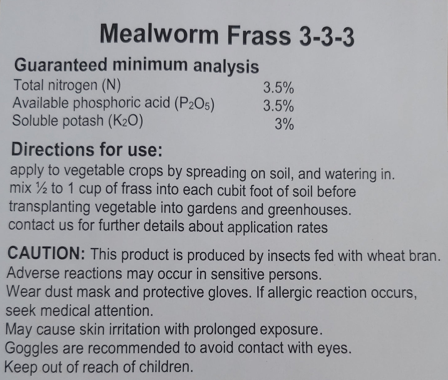Mealworm Frass
